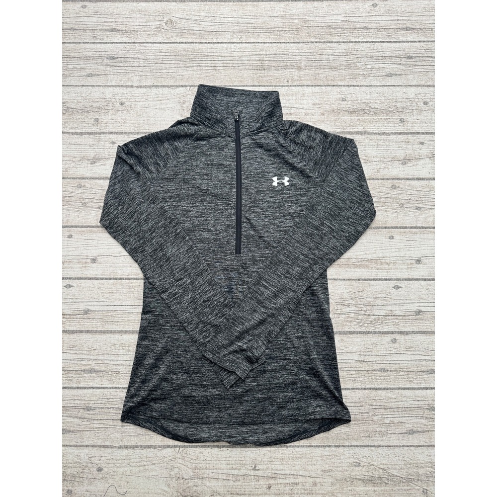 Under Armour Sweater Women's XS Black Gray Heathered HeatGear Loose Fit Pullover
